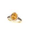 Le Vian ® 14k 2.90 Ct. Tw. Diamond & Citrine Half-eternity Ring