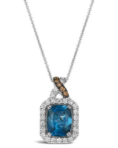 Le Vian 14k 2.96 Ct. Tw. Diamond & Topaz Pendant In Metallic