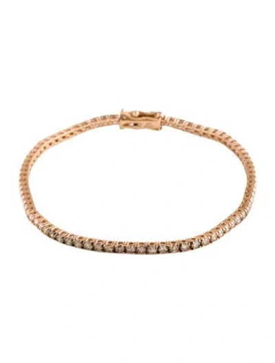 Pre-owned Le Vian 14k 3.00ctw Diamond Tennis Bracelet, 7" In Multicolor