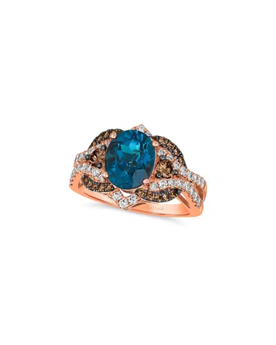 Le Vian 14k 3.01 Ct. Tw. Diamond & Topaz Eternity Ring In Multi