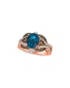 Le Vian 14k 3.01 Ct. Tw. Diamond & Topaz Eternity Ring