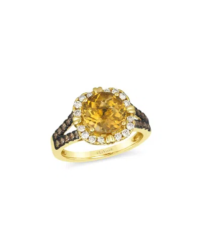 Le Vian ® 14k 3.14 Ct. Tw. Diamond & Citrine Cocktail Ring In Red