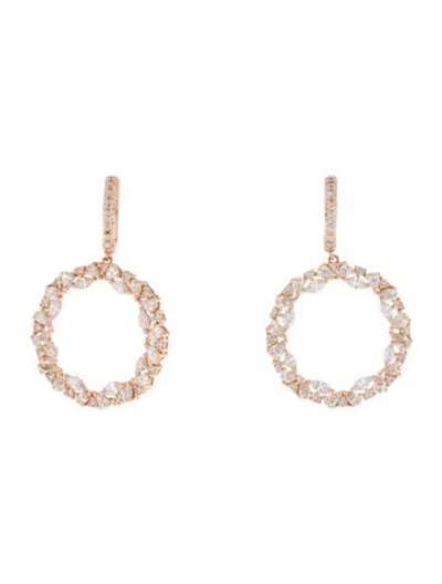 Pre-owned Le Vian 14k 3.14ctw Diamond Circle Drop Earrings In Multi