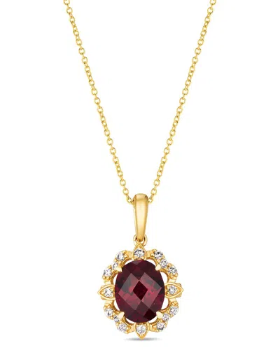 Le Vian 14k 3.47 Ct. Tw. Diamond & Garnet Pendant In Gold