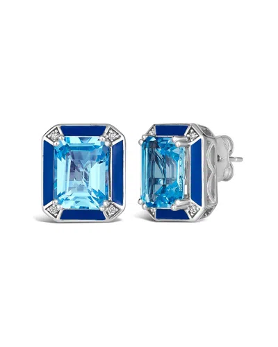 Le Vian ® 14k 5.05 Ct. Tw. Diamond & Ocean Blue Topaz™ Stud Earrings