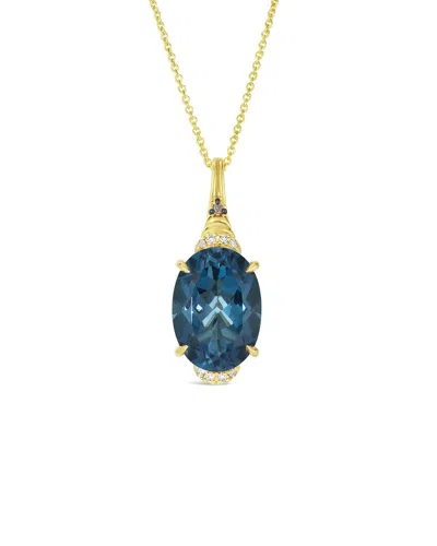 Le Vian ® 14k 6.83 Ct. Tw. Diamond London Blue Topaz Drop Pendant In Gold
