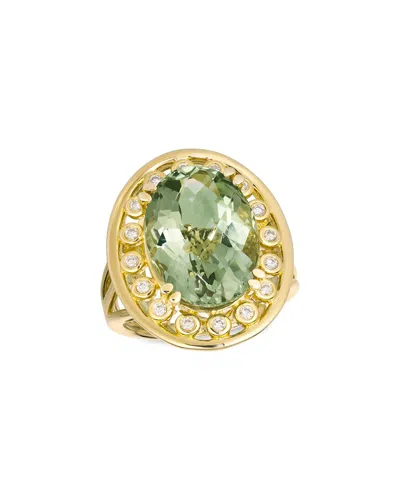 LE VIAN LE VIAN® 14K 8.18 CT. TW. DIAMOND & QUARTZ SEMI PRECIOUS RING