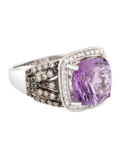 Pre-owned Le Vian 14k Amethyst & Diamond Cocktail Ring In Multi