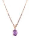 Le Vian 14k & Silver Plated 1.45 Ct. Tw. Amethyst Pendant