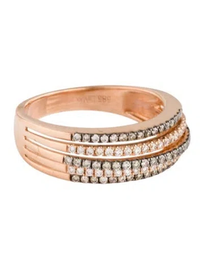 Pre-owned Le Vian 14k Diamond 5-row Band In Multicolor