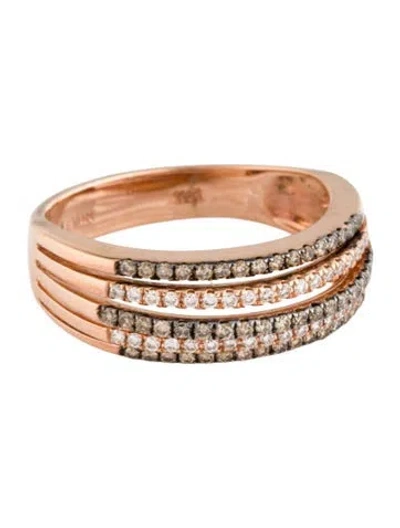 Pre-owned Le Vian 14k Diamond 5-row Band In Multicolor