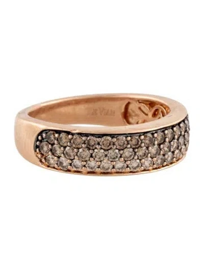 Pre-owned Le Vian 14k Diamond Chocolate Ombré Band Ring In Multi