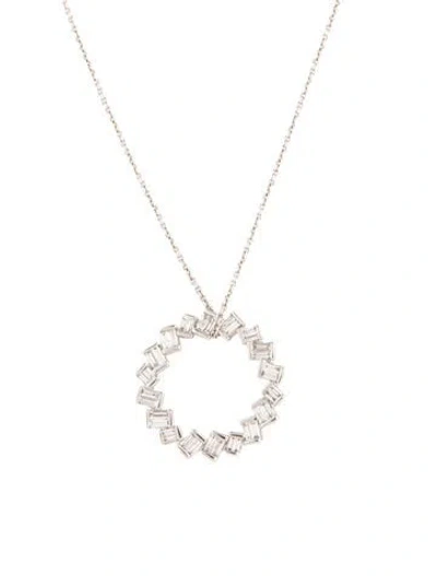 Pre-owned Le Vian 14k Diamond Circle Pendant Necklace, 20" In Multicolor