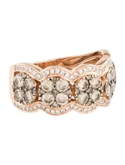 Pre-owned Le Vian 14k Diamond Cluster Cocktail Ring In Multi