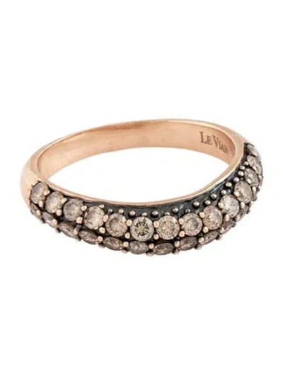 Pre-owned Le Vian 14k Diamond Contour Band Ring In Multicolor