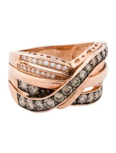 Pre-owned Le Vian 14k Diamond Crossover Band In Multi