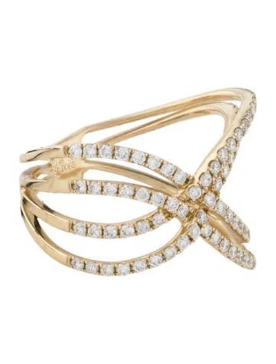 Pre-owned Le Vian 14k Diamond Crossover Band In Multi