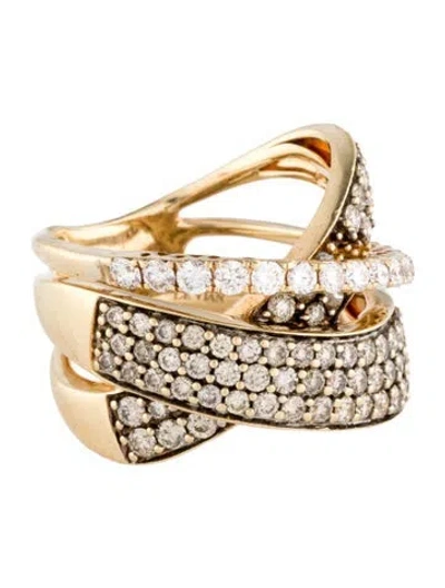 Pre-owned Le Vian 14k Diamond Crossover Band In Multi