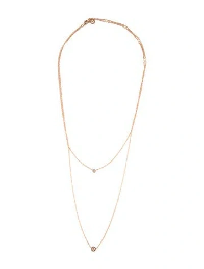 Pre-owned Le Vian 14k Diamond Double Strand Pendant Necklace, 24.5" In Multicolor