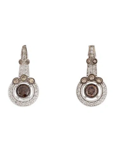 Pre-owned Le Vian 14k Diamond Drop Earrings In Multi