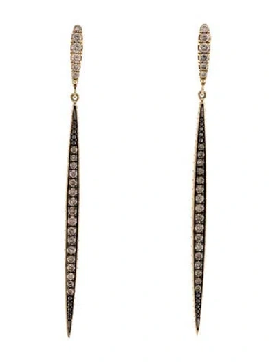 Pre-owned Le Vian 14k Diamond Drop Earrings In Multicolor