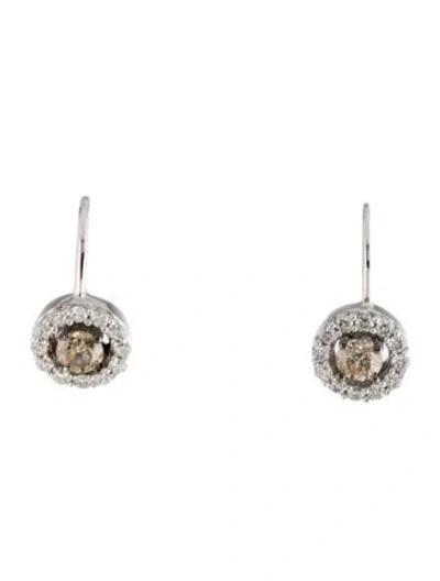 Pre-owned Le Vian 14k Diamond Drop Earrings In Multicolor