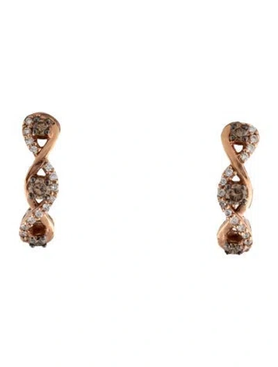 Pre-owned Le Vian 14k Diamond Earclip Earrings In Multicolor
