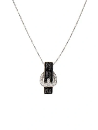 Pre-owned Le Vian 14k Diamond Exoctics Belt Buckle Pendant, 18.25" In Multicolor