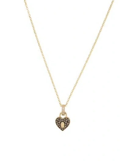 Pre-owned Le Vian 14k Diamond Heart Pendant, 19" In Multi