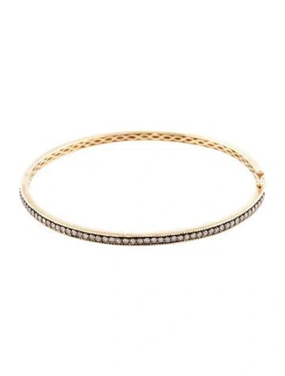 Pre-owned Le Vian 14k Diamond Hinged Bracelet, 7.5" In Multicolor