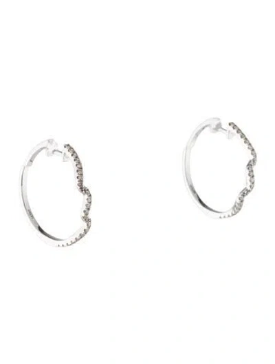 Pre-owned Le Vian 14k Diamond Hoop Earrings In Multi