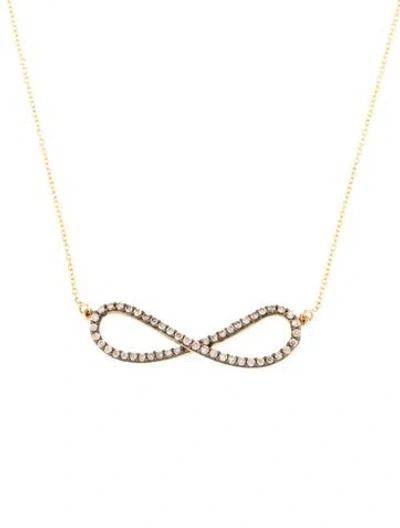 Pre-owned Le Vian 14k Diamond Infinity Pendant Necklace, 18" In Multicolor