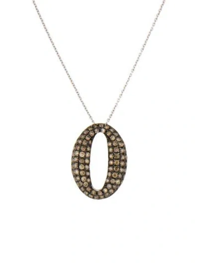 Pre-owned Le Vian 14k Diamond Oval Pendant Necklace, 18" In Multicolor