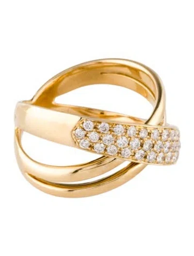 Pre-owned Le Vian 14k Diamond Pavé Crossover Ring In Multi