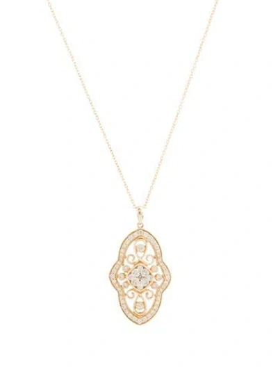 Pre-owned Le Vian 14k Diamond Pendant Necklace, 18" In Multi