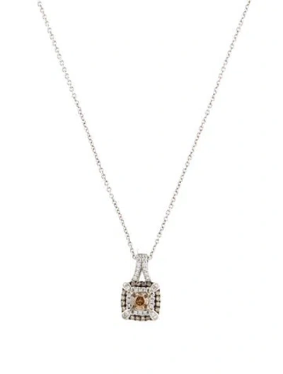 Pre-owned Le Vian 14k Diamond Pendant Necklace, 18" In Multi