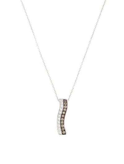Pre-owned Le Vian 14k Diamond Pendant Necklace, 18" In Multicolor