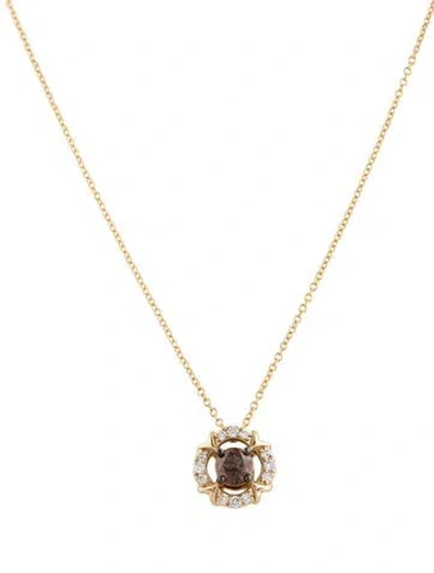 Pre-owned Le Vian 14k Diamond Pendant Necklace, 18" In Multicolor