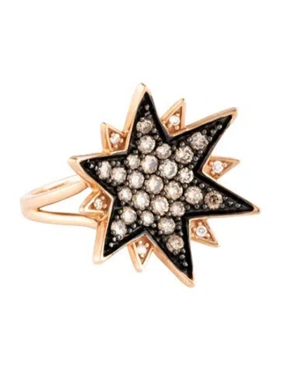 Pre-owned Le Vian 14k Diamond Star Cocktail Ring In Multicolor