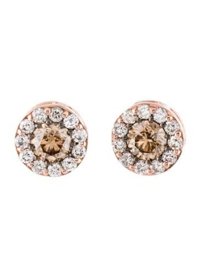 Pre-owned Le Vian 14k Diamond Stud Earrings In Multi