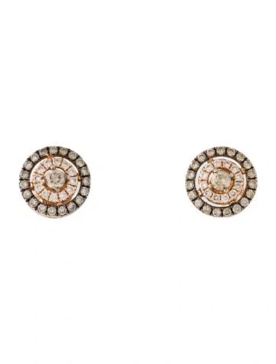 Pre-owned Le Vian 14k Diamond Stud Earrings In Multi