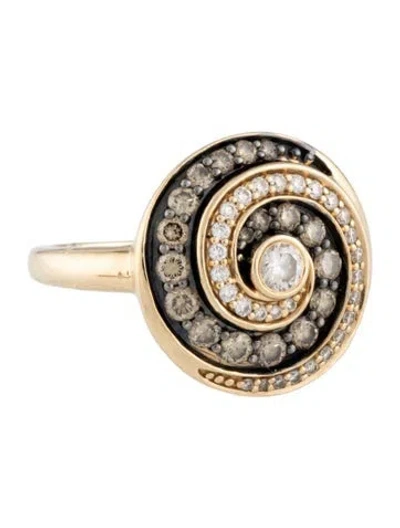 Pre-owned Le Vian 14k Diamond Swirl Ring In Multicolor