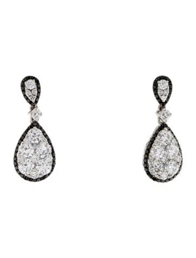 Pre-owned Le Vian 14k Diamond Teardrop Earrings In Multi