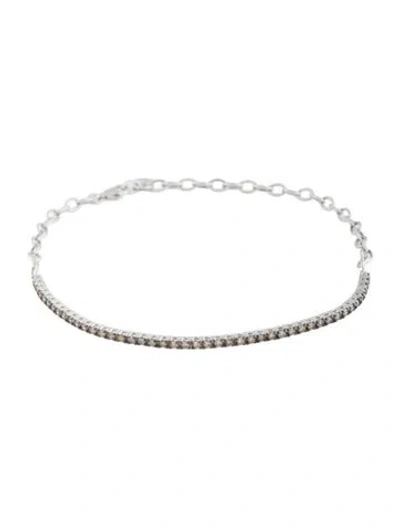 Pre-owned Le Vian 14k Diamond Tennis Bracelet, 9.25" In Multicolor