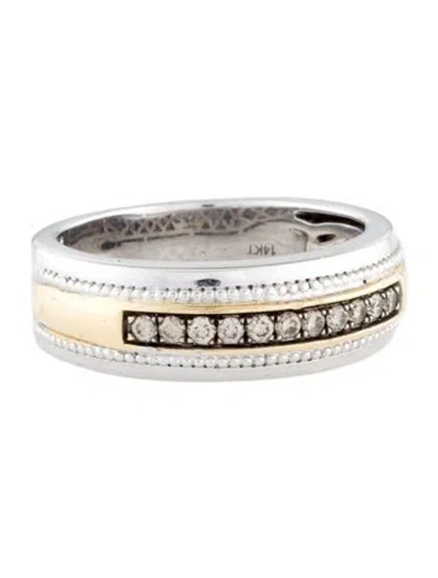 Pre-owned Le Vian 14k Diamond Two-tone Band In Multi