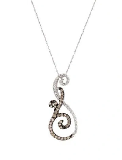 Pre-owned Le Vian 14k Diamond Vivids Pendant W/unbranded 14k Chain, 18" In Multicolor