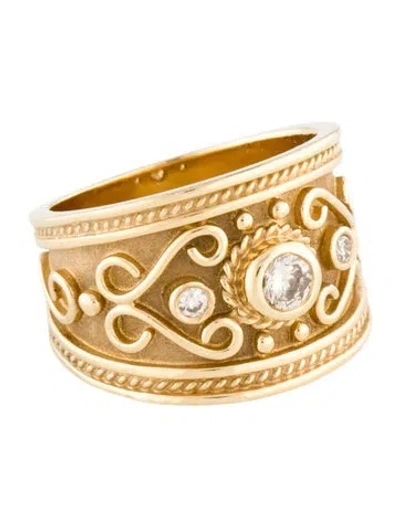 Pre-owned Le Vian 14k Diamond Wide Band In Multi