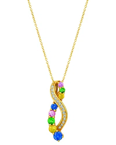 Le Vian 14k Honey Gold 0.84 Ct. Tw. Diamond & Gemstone Pendant Necklace