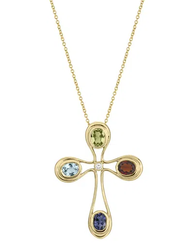 Le Vian 14k Honey Gold 1.37 Ct. Tw. Diamond & Gemstone Pendant Necklace