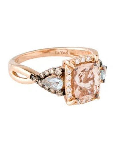 Pre-owned Le Vian 14k Morganite & Aquamarine Red Carpet Cocktail Ring In Multicolor